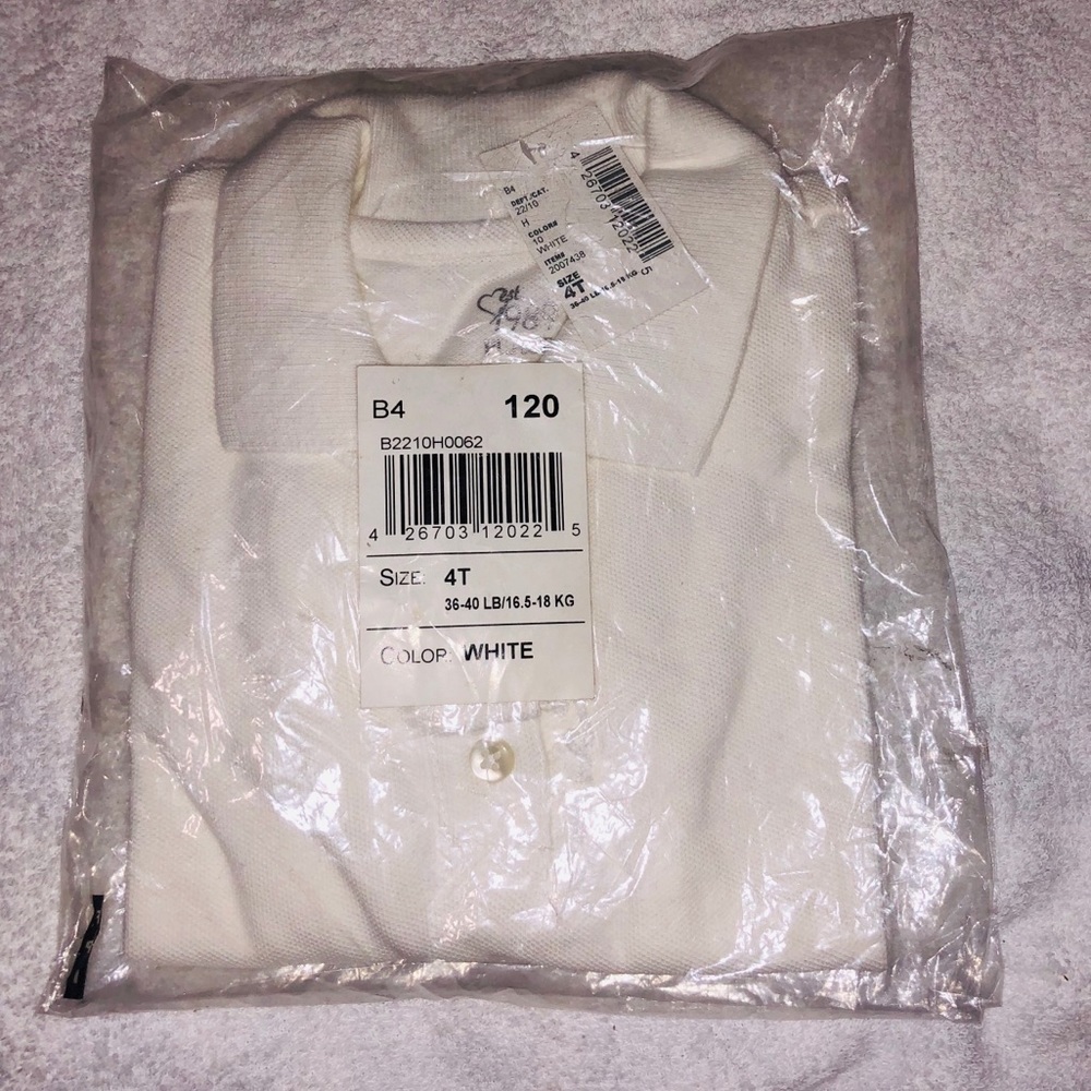 NWT long sleeve girls uniform polo shirt